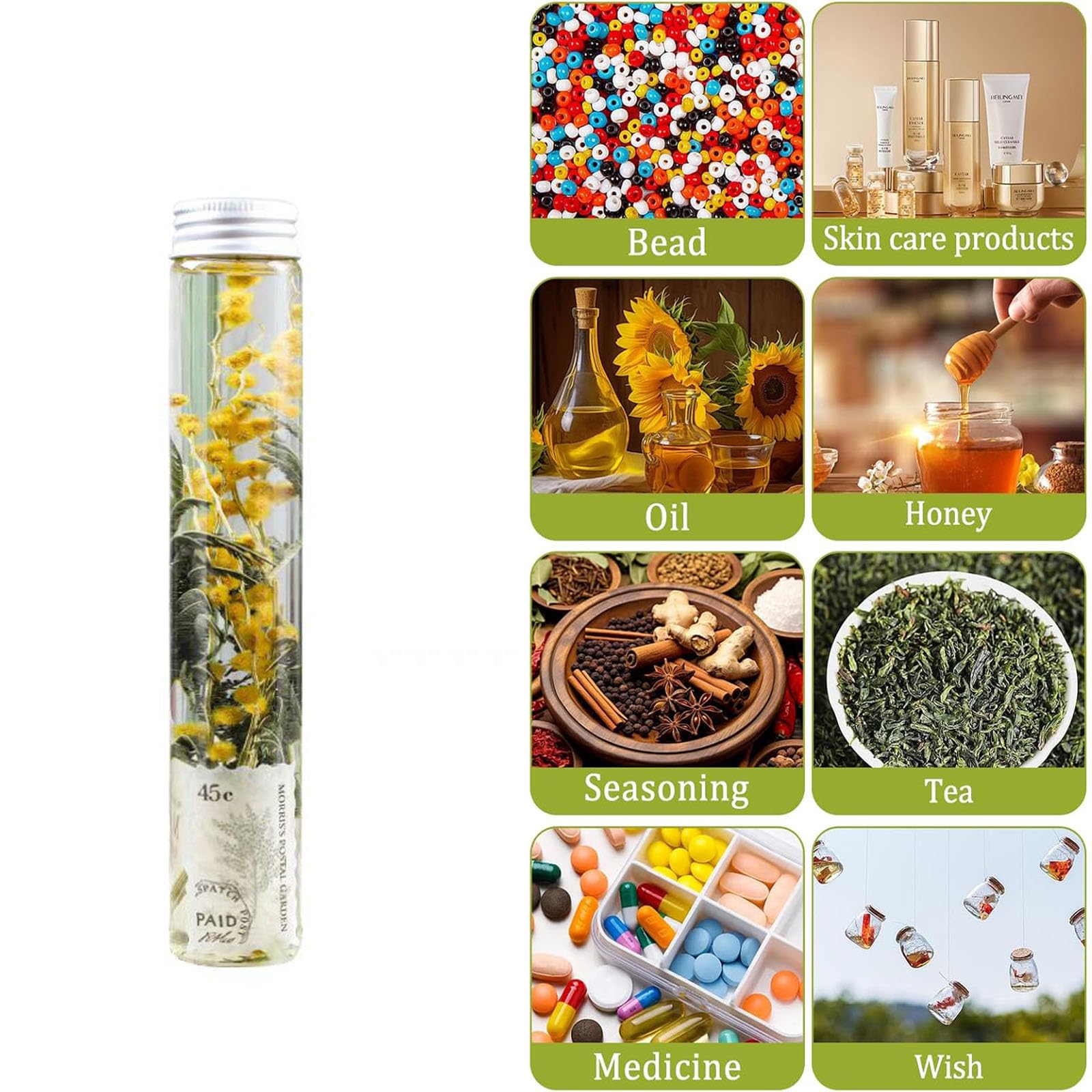 12 Piezas Tubos de Ensayo plastico, Probetas Plastico con Tapon 110ml, Probetas Plastico Transparente para Dulces Semillas, Especias, Líquidos, Artesanías, Plantas