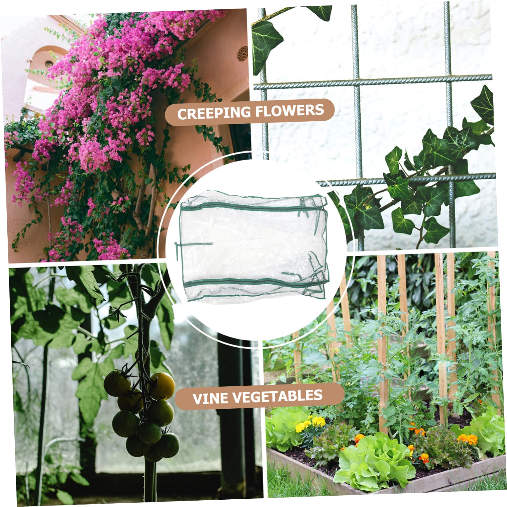 Cubierta de Repuesto para Invernadero de Jardín, Plástico Plegable | Ligera y Portátil, para Plantas, Ambiente Cálido y Húmedo, Accesorio de Jardín Exterior