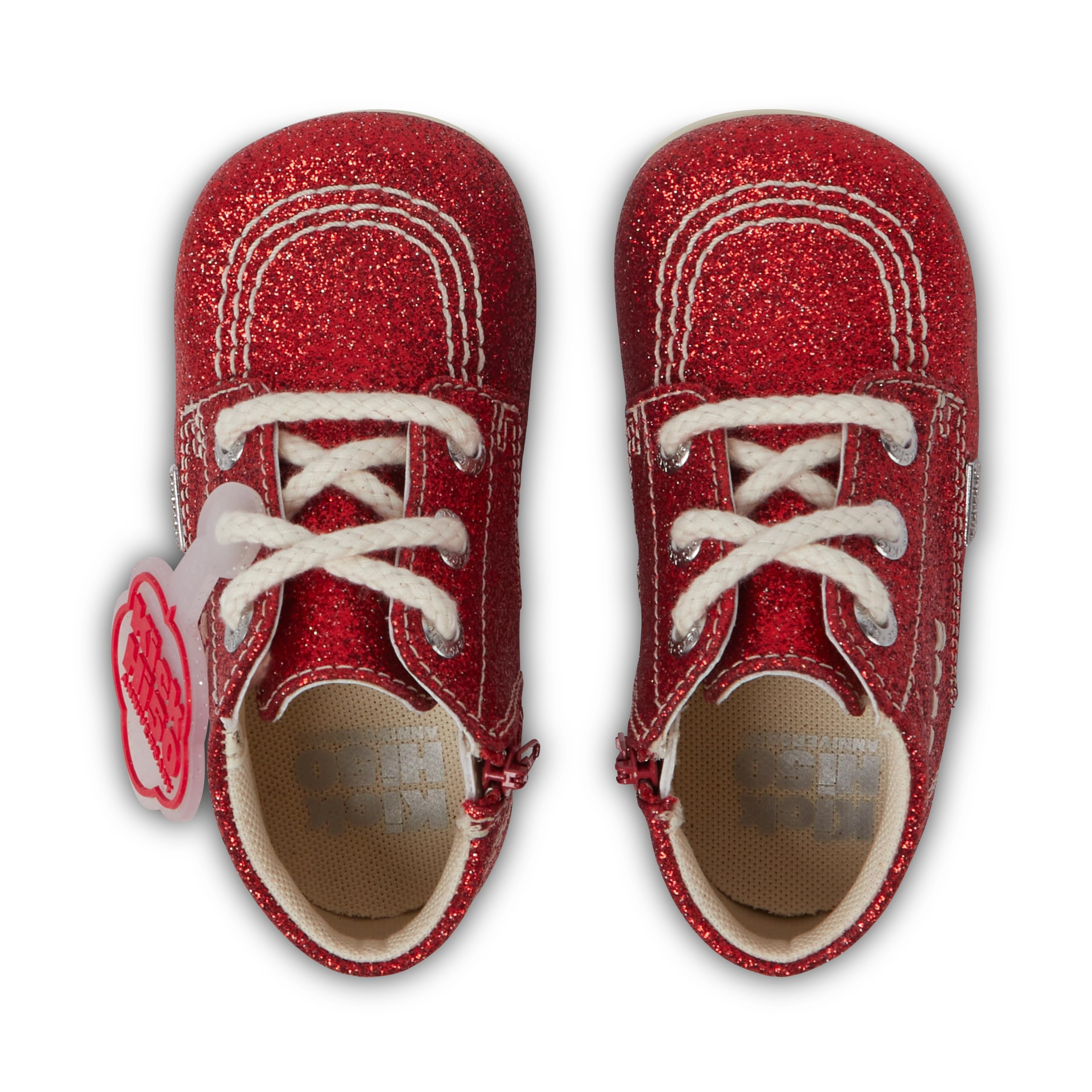 Kickers Kick Hi Baby Glitter Leather, Stivaletto Unisex-Bambini e Ragazzi