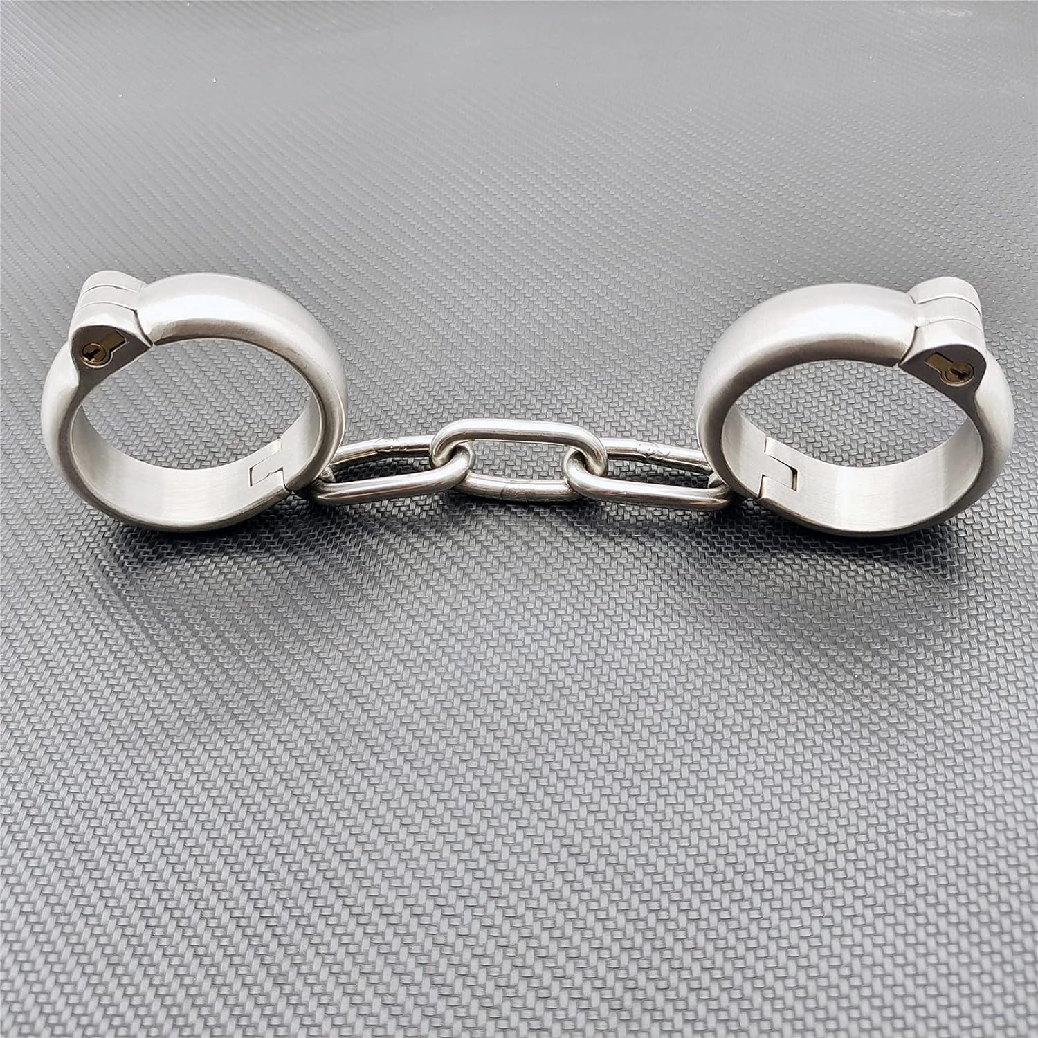 1 Paar Edelstahl Handschellen Bdsm Extrem Bondage Handgelenk Handfesseln/Handcuffs Abschließbar Flirt Sex Fetisch Slave Erotik Sexspielzeuge für Paare Männer Frauen ( Color : Männlich 5.3*6.5cm , Size