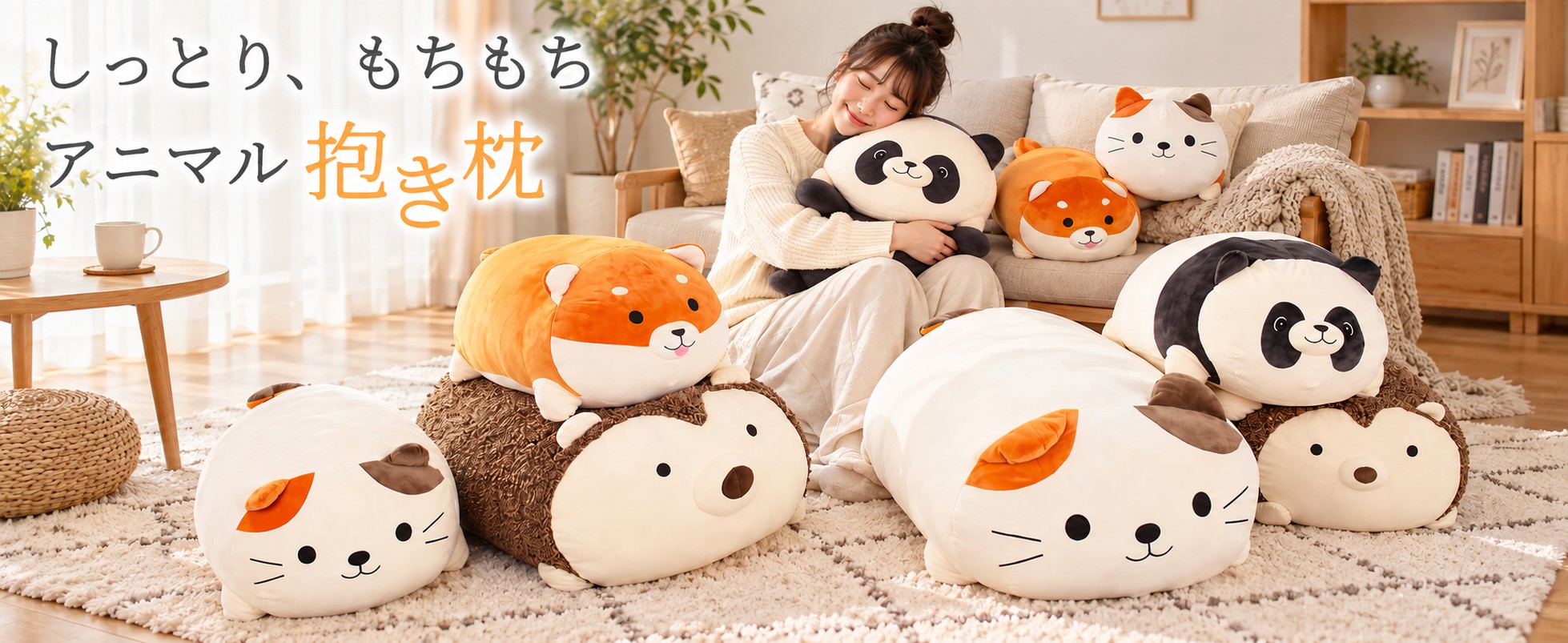 Amazon.co.jp: JEMAジェマ 抱き枕 アニマル 動物クッション もちもち