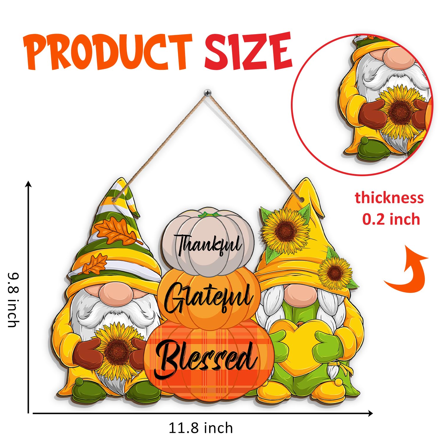 Wendbares Holzschild Für Weihnachten & Thanksgiving – Deko Für Zuhause