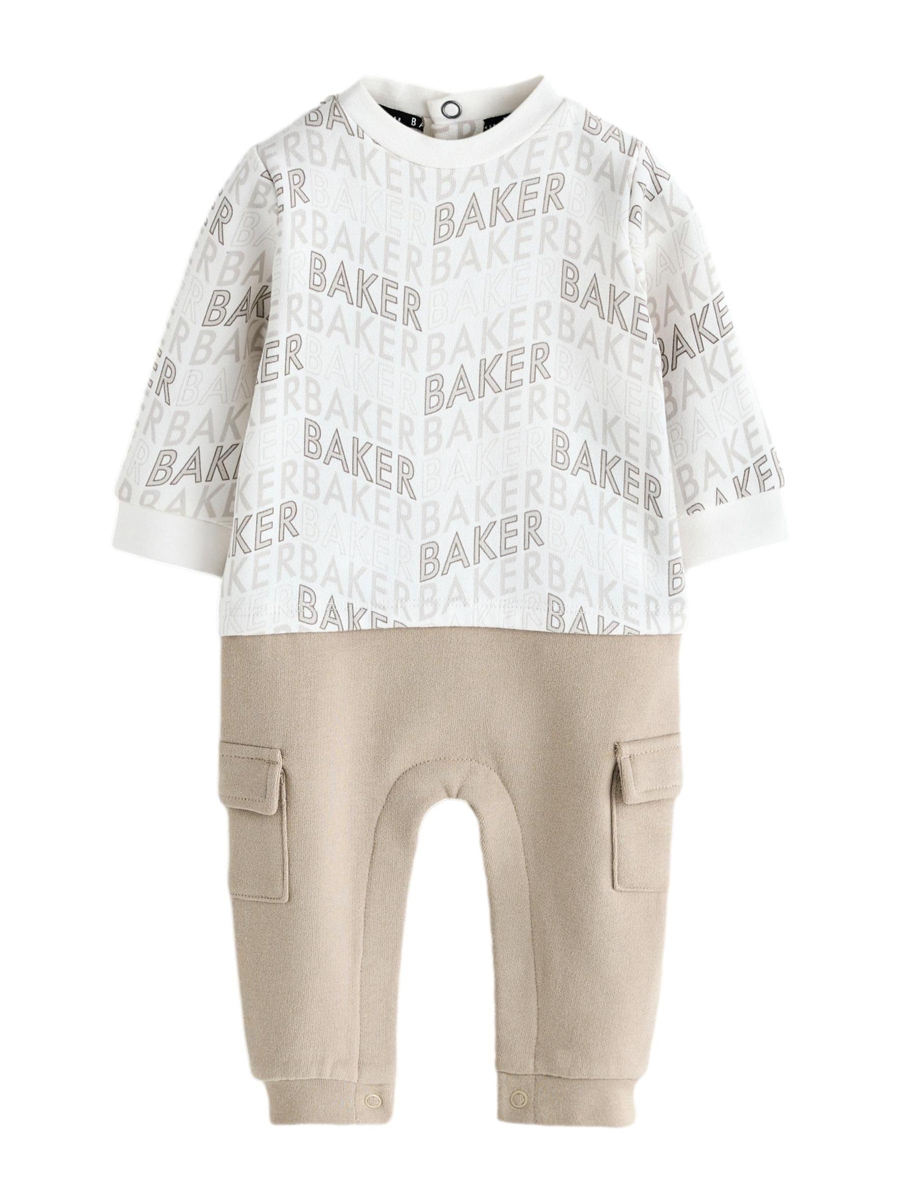 Baby Jungen Langärmeliger Strampler mit Allover-Print