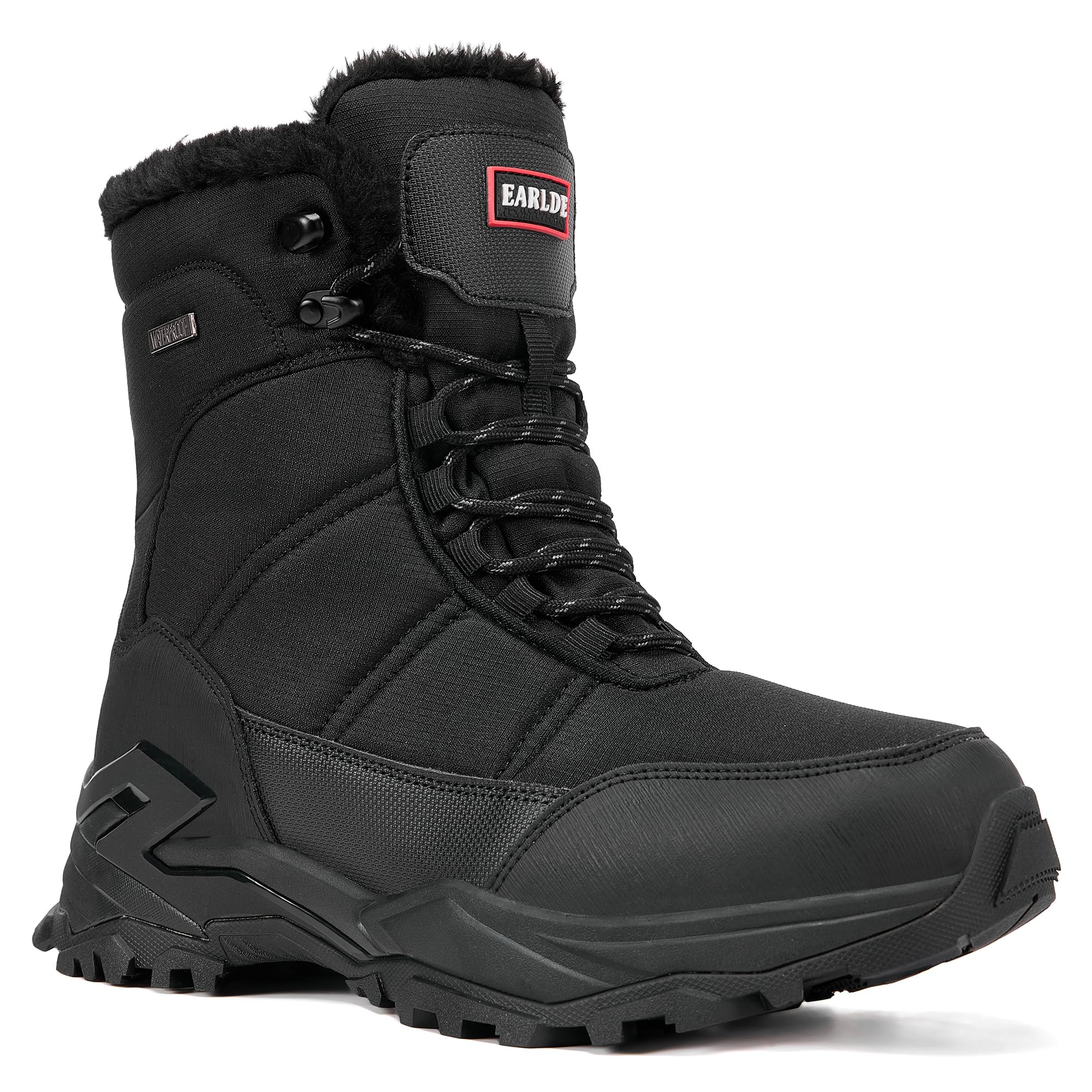 EARLDE Winterstiefel Herren Warm Gefüttert Wasserdicht Schneestiefel | Rutschfest Winterschuhe Stiefel Winter Schuhe Outdoor-Schuhe für Wandern und Trails