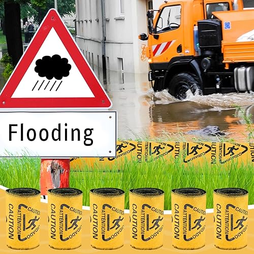 Miniatura 7 de Frienda Barreras de inundación activadas por agua para puerta del hogar, bolsas de arena sin arena, barreras de prevención de inundaciones, bolsa de