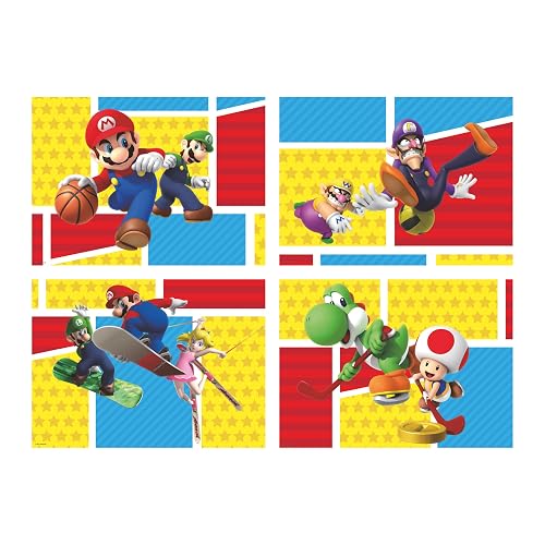 Ravensburger - Puzzles Super Mario Pack De 4 | Puzzle 5 Años O Más | Regalo Niño De 100 Piezas Cada Uno | Rompecabezas Niños De 36 X 26 Cm | Ravensburger Puzzle