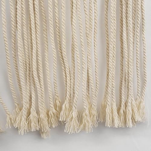 Miniatura 7 de POFEIKTS Cortina bohemia con cenefa para Kichensala de estar, cenefa de ventana de 45 x 15 pulgadas con borlas, cenefa de macramé, decoración para