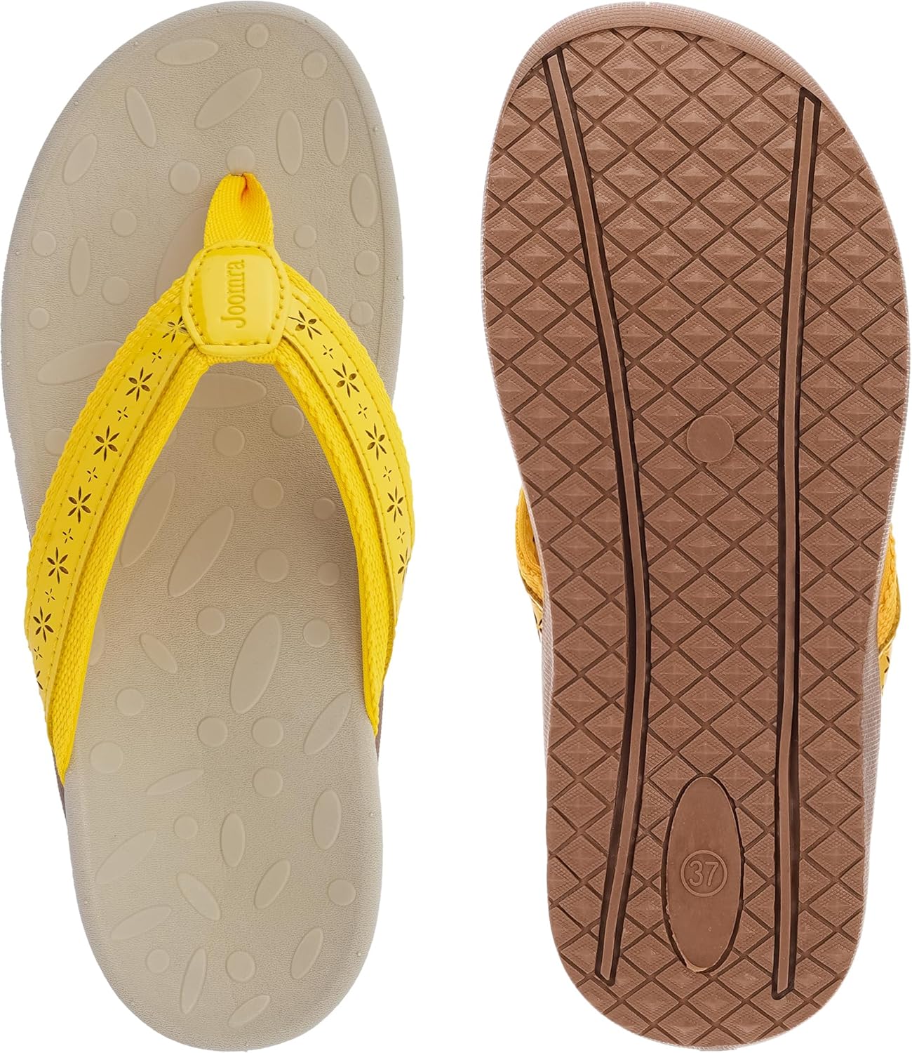 Joomra Women's Flip Flops Arch Support Orthotic Toe Post Thong Sandals - Image 6