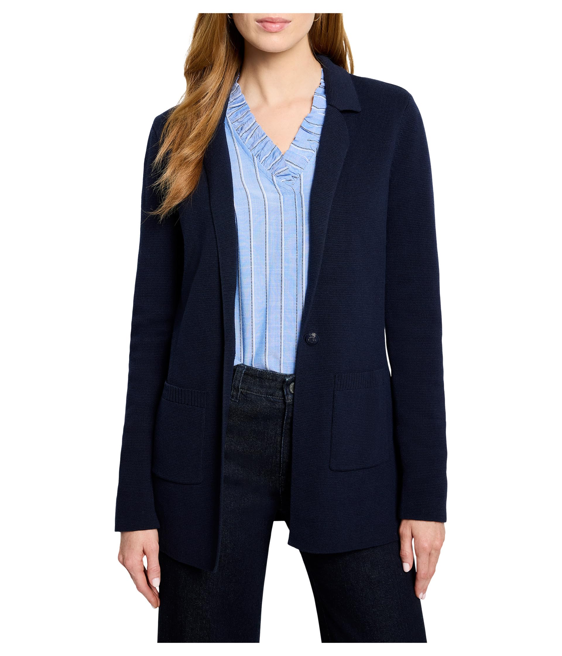 NIC Zoe Womens Petite Elegant Knit Blazer