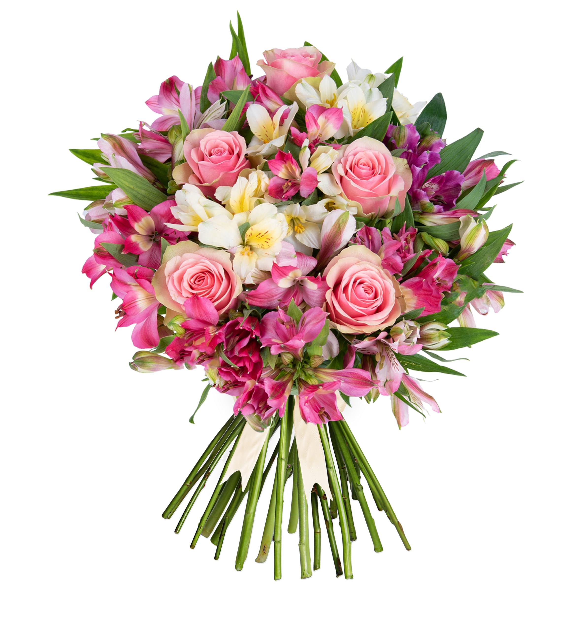 Peruvian Lily & Rose - Fresh Flowers - Birthday, Anniversary, Get Well, Thank You, Occasion Flower - Cut Floral Gifts, Weddings, Sympathy, Celebrations, Mothers day (Large)