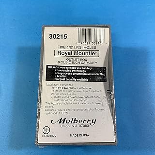 Mulberry Royal Mountie 30215 Weatherproof Box with Permanently Attached Mounting Lugs, Die Cast Aluminum, 18 cu-in