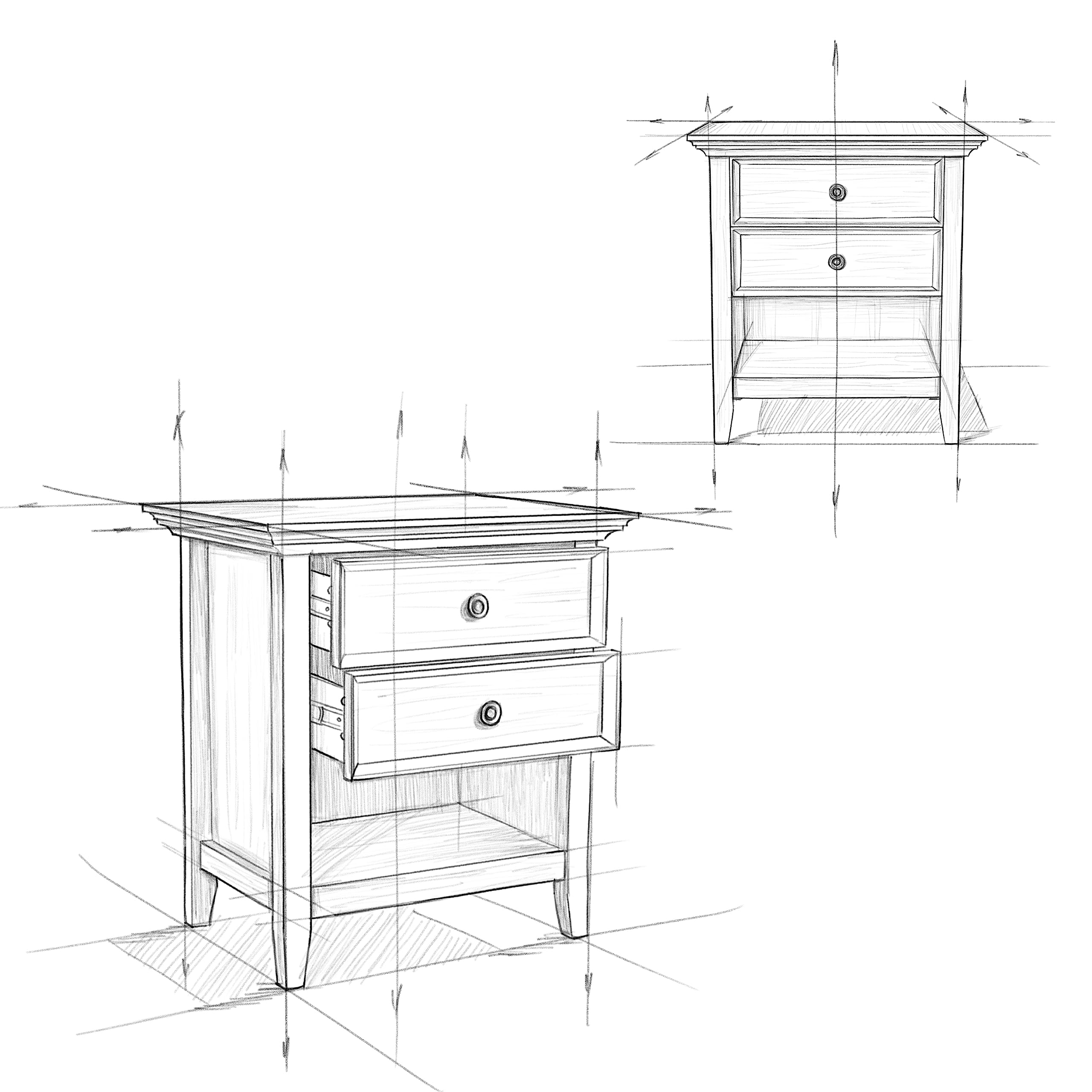 Only The Box is damaged SIMPLIHOME Amherst SOLID WOOD 24 Inch Wide Traditional Bedside Nightstand Table in Black, For the Living Room and Bedroom