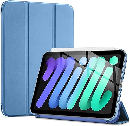 Miniatura 30 de ProCase Funda inteligente para iPad mini 7 A17 Pro 2024/iPad Mini 6 2021 8.3 pulgadas iPad mini 7ª/6ª generación, cubierta trasera dura para iPad