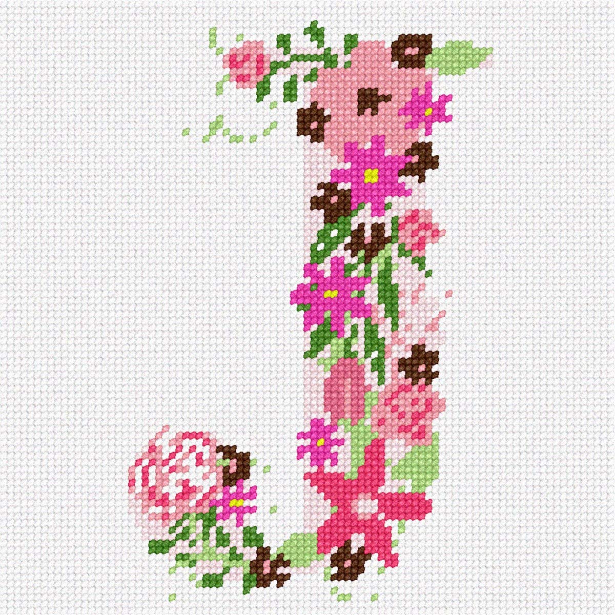 Pepita Needlepoint kit: The Letter J Flowering, 7