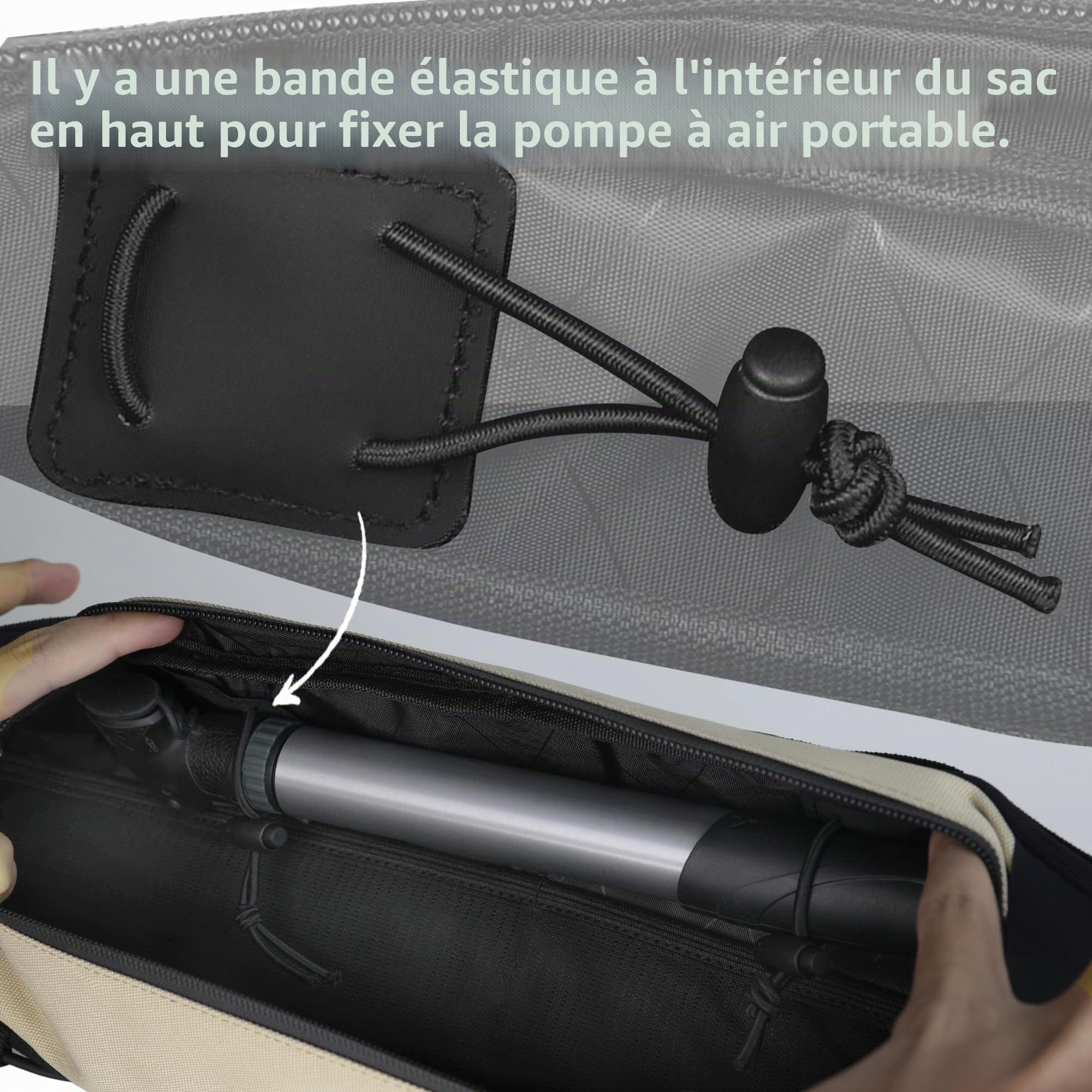 Rhinowalk Sac de Cadre de vélo, Sac Triangulaire imperméable pour vélo, Sac de Rangement sous Le Tube supérieur, Pochette d'angle, Accessoires de vélo, Accessoires de vélo de Route, 2,7 L, Beige