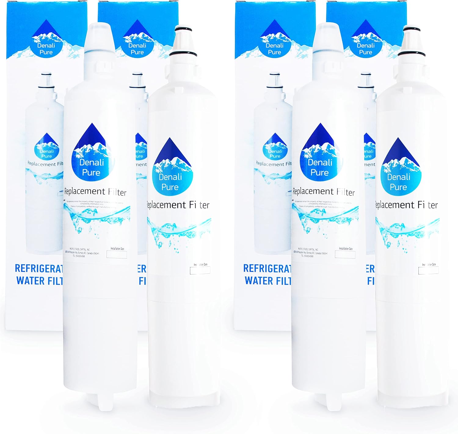 4-Pack Replacement Kenmore/Sears 79571023011 Refrigerator Water Filter - Compatible Kenmore/Sears 46-9990 Fridge Water Filter Cartridge