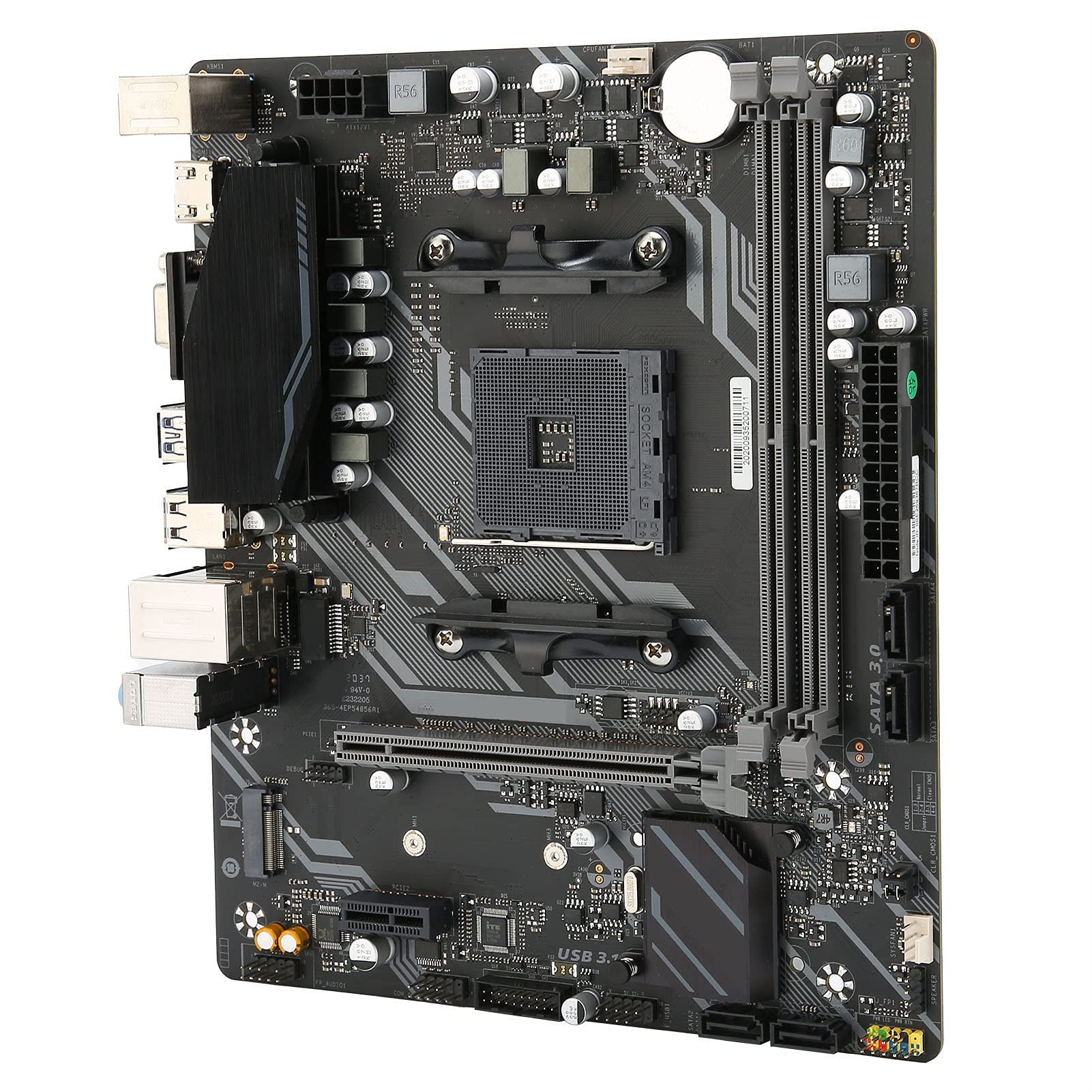 Bewinner Scheda Madre A520M Micro‑ATX, Memoria DDR4 a Doppio Canale Slot PCIE X16/PCIE 1X, Scheda Madre per Laptop VGA USB2.0/3.0 M.2