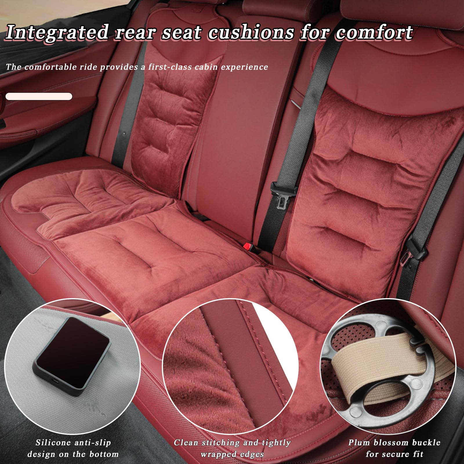 Cuscino Sedile Auto per Toyota BB 20 Series Harrier 60 Series Harrier 80 Series, Traspirante Antiscivolo Seduta Protezione Sedile Anteriore Comfort Cuscino Coprisedili Posteriori Auto,B