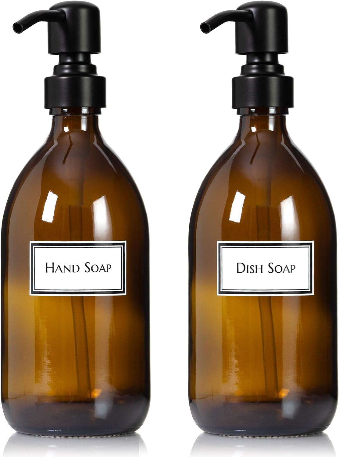 Artanis Home Refillable Amber Glass Hand Soap/Dish Soap