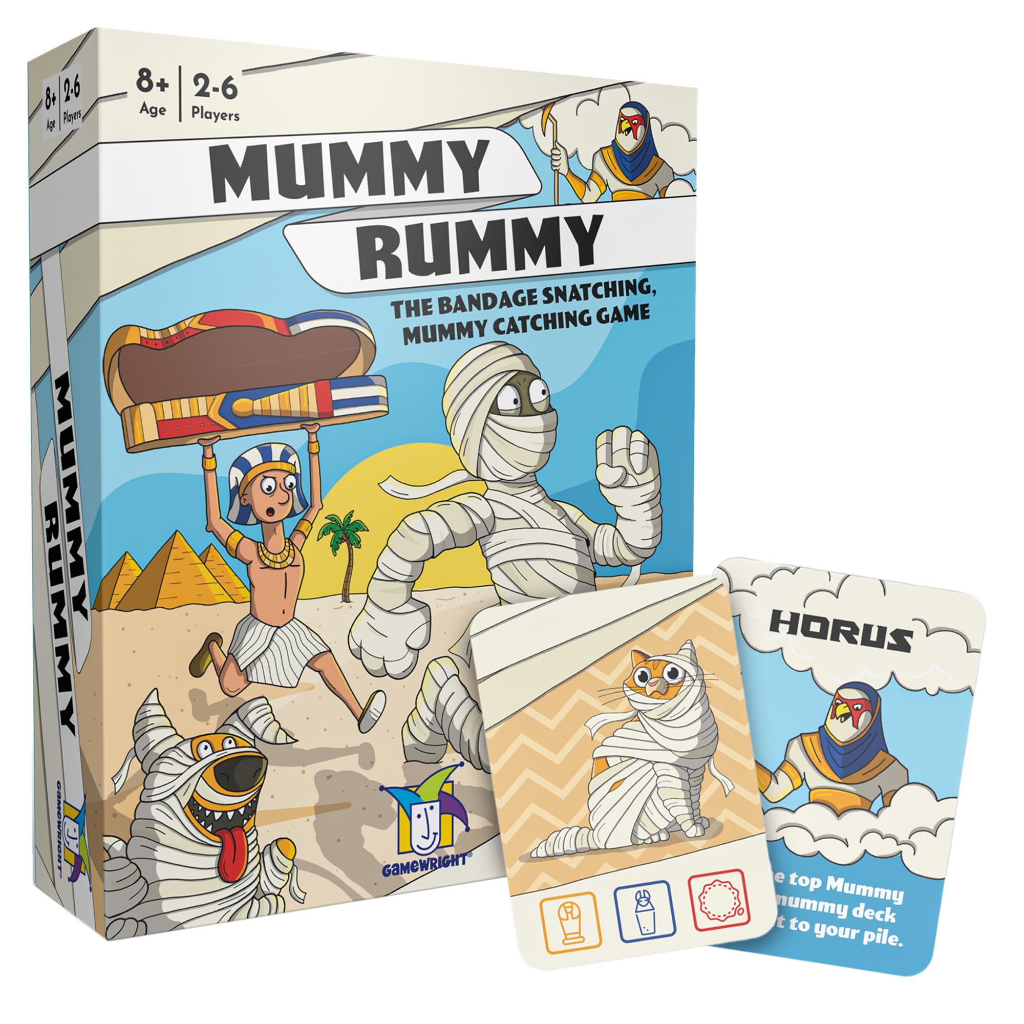 Gamewright - Mummy Rummy 30th Anniversary Edition - Card Game for Ages 8+, 2-6 Players