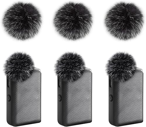 Miniatura 1 de Paquete de 6 protectores de viento para micrófono DJI MIC, funda de micrófono inalámbrico Lavalier, filtro peludo Pop