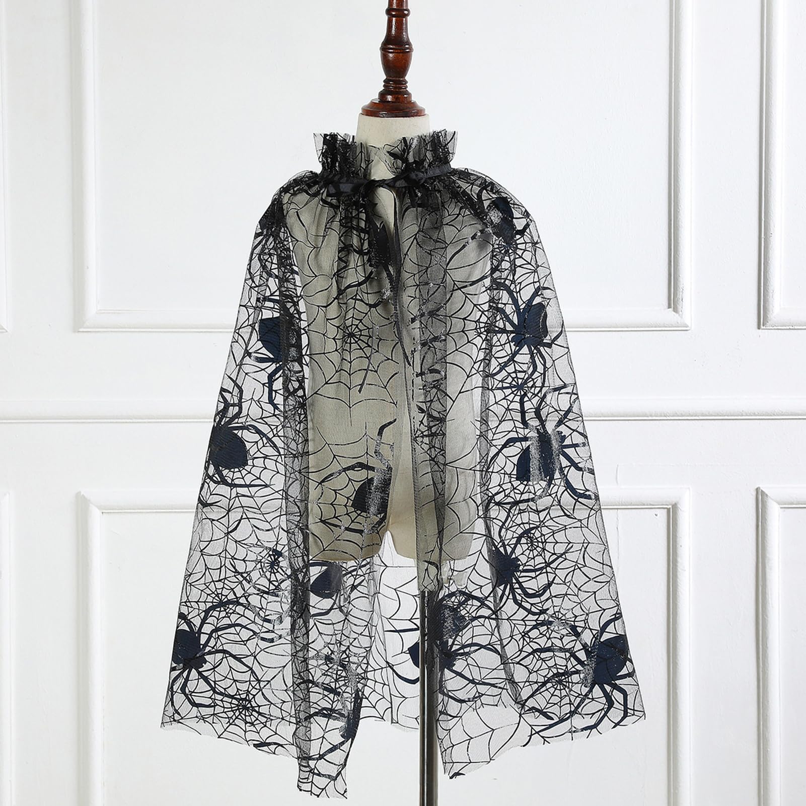 Halloween Umhang Mit Fledermaus-Spinnen Design - Gruseliger Kostüm-Umhang Für Kinder