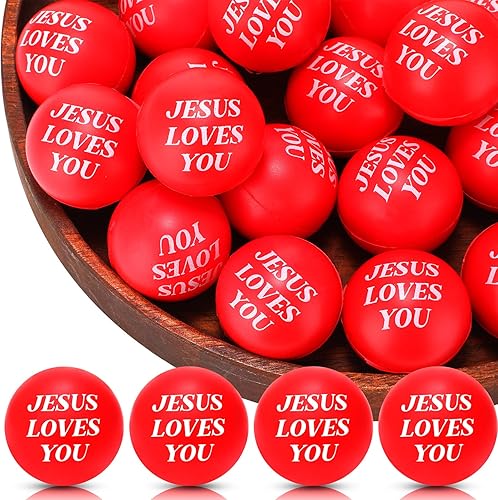 20 bolas de estrés de Jesús te ama juguetes rojos para aliviar el estrés recuerdos de fiesta de San Valentín bolas de espuma hinchables a granel 20 bolas de estrés de Jesús te ama juguetes rojos para aliviar el estrés recuerdos de fiesta de San Valentín bolas de espuma hinchables a granel