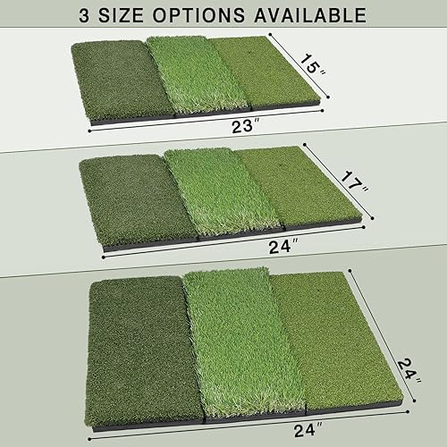 Miniatura 12 de Premium Golf Hitting Mat, 10mm Foam Padding with Rubber Backing Golf Mat, Golf Practice Mat for Indoor and Outdoor Training