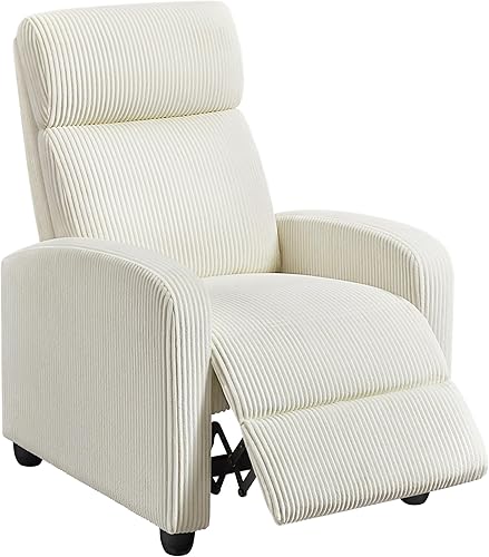 Miniatura 15 de Topeakmart Silla Reclinable Individual de Cuero PU Sofá Reclinable Asiento Acolchado Silla Club para Sala de Estar Asiento de Cine en Casa Gris