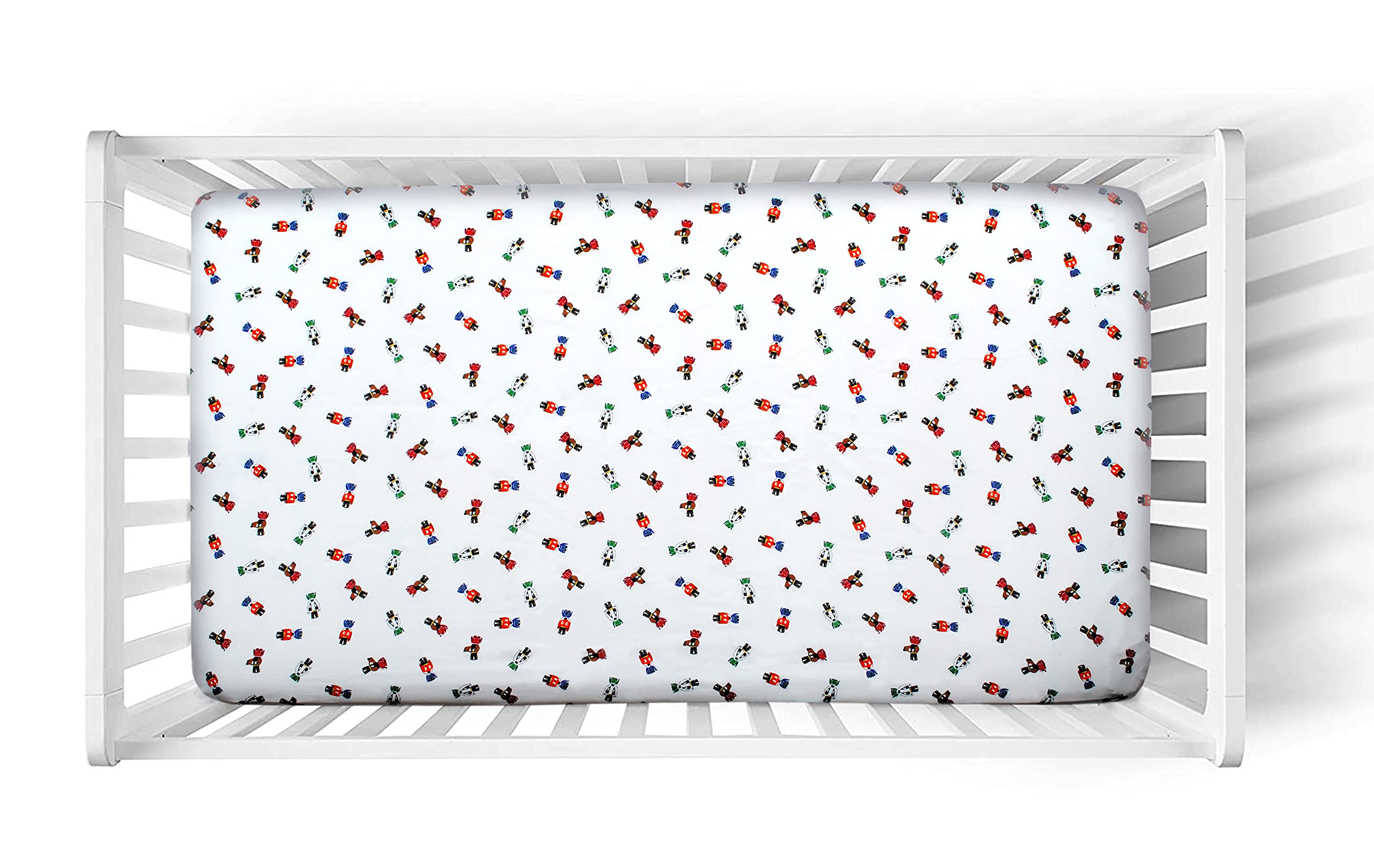 MOM Care Cotton Baby Cot Bed Sheet Fitted with Elastic Fits Baby Cot Cradle Crib Bed White Pack of 1