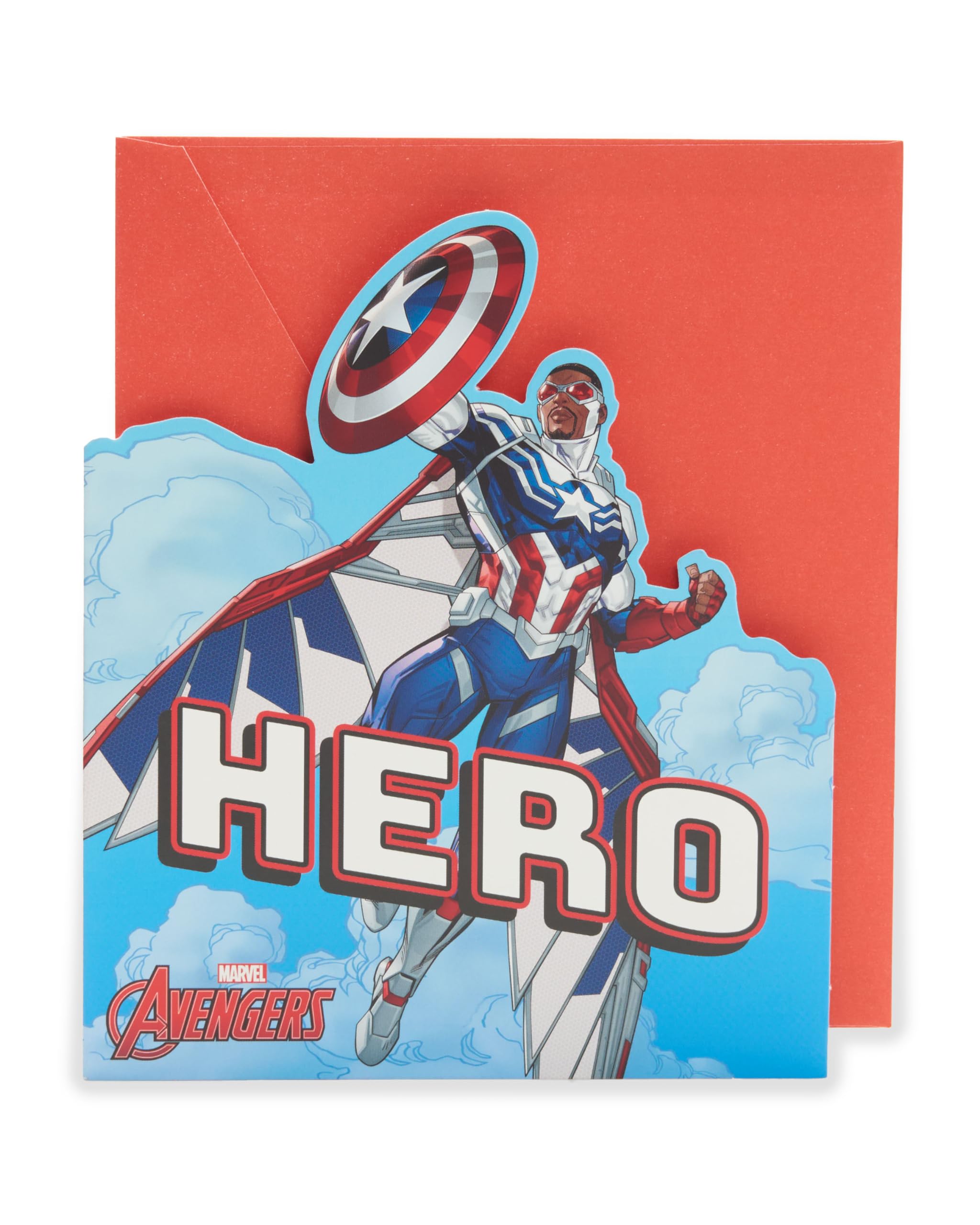 UK Greetings Marvel The Avengers Greeting/Birthday Card for Him/Boy - Captain America Design