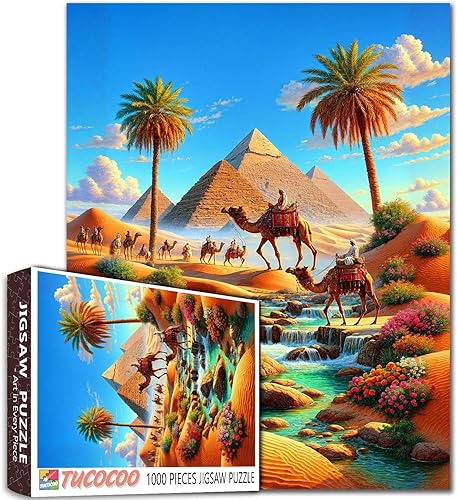 Miniatura 19 de Rompecabezas de 1000 piezas para adultos, pintura de paisajes, rompecabezas de flores, rompecabezas de 1000 piezas, puente, río, flores, decoración