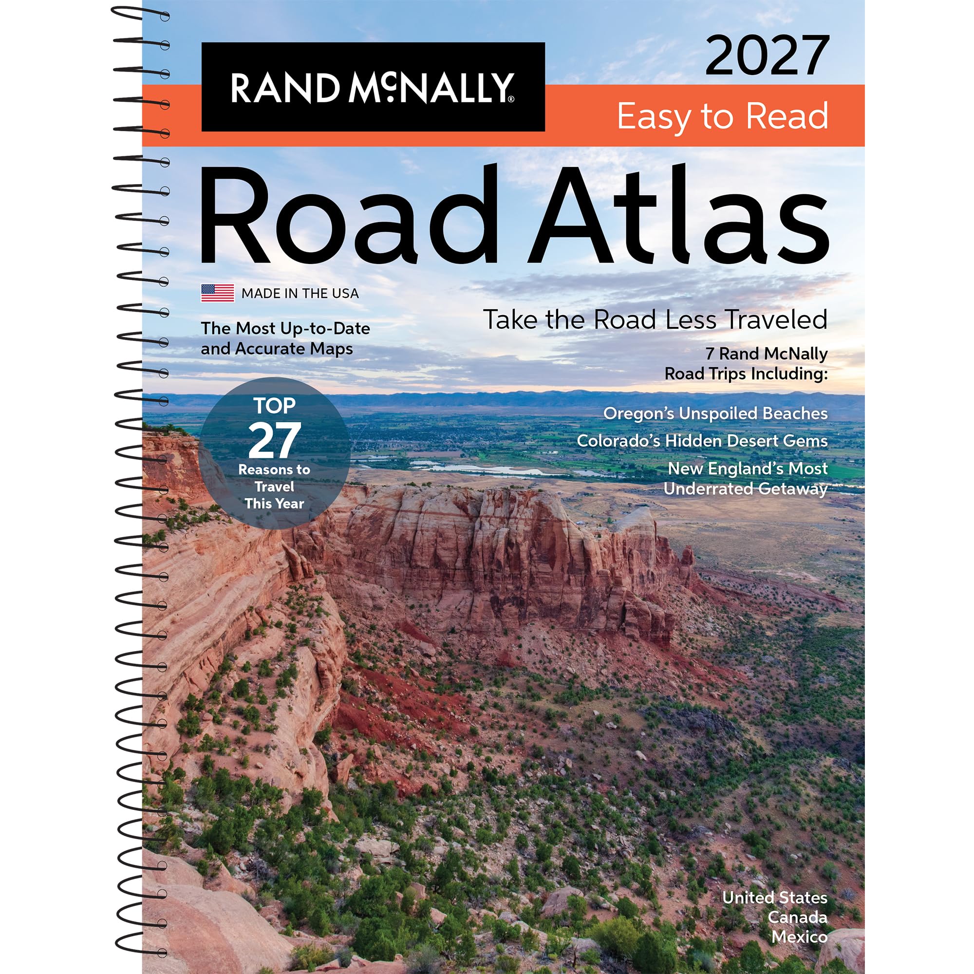 2027 Midsize - EasyFinder Road Atlas - Spiral (Large Print)