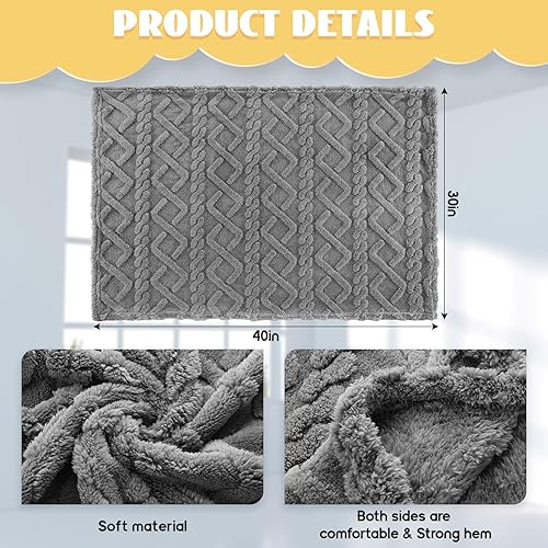 Miniatura 2 de VitalCozy 4 unidades de manta de forro polar para bebé de 30 x 40 pulgadas, manta de bebé esponjosa 3D para niños, cama de bebé, manta de recepción