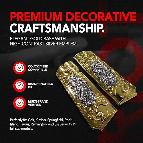 Miniatura 9 de Puños de oro Virgen María Señora de Guadalupe 1911 Tamaño Completo Ambi Safety