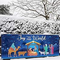 Vista 4 de Buryeah Decoración navideña para puerta de garaje, 6 x 13 pies, pancarta de Navidad para puerta de garaje, telón de fondo grande para cubierta