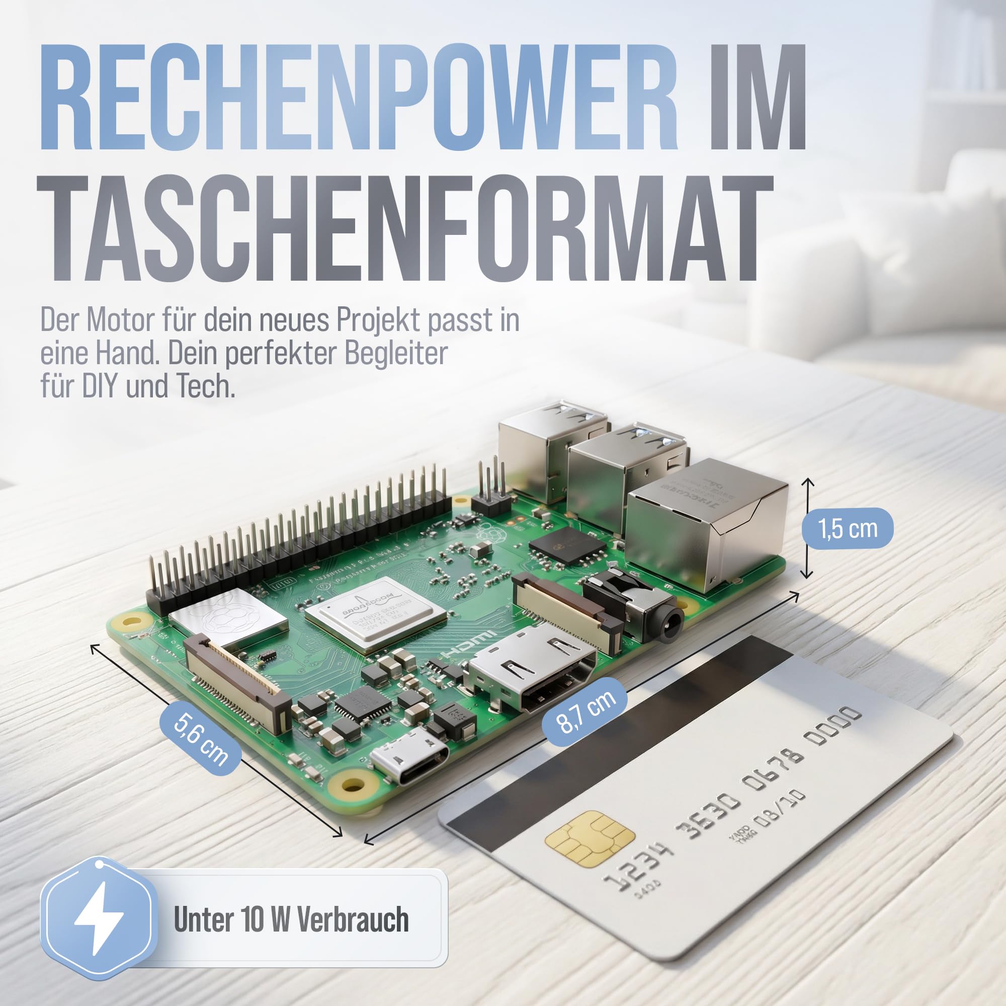 Raspberry Pi 3 B+ 1GB Starter Set 64GB Edition Netzteil Gehäuse Kühlkörper 4K HDMI Kabel