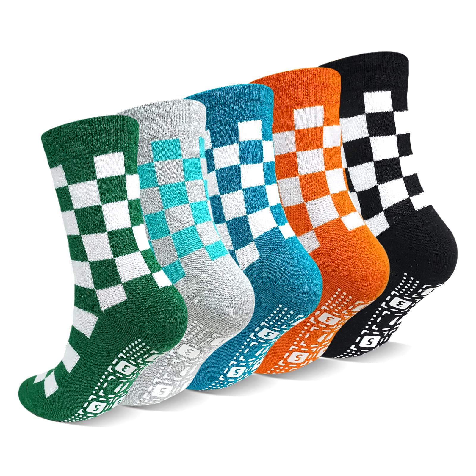 ZAKASA Stoppersocken Damen Antirutsch Socken: ABS Rutschfeste Socken Frauen Ohne Gummibund Sportscken mit Komfortbund 5 Paar
