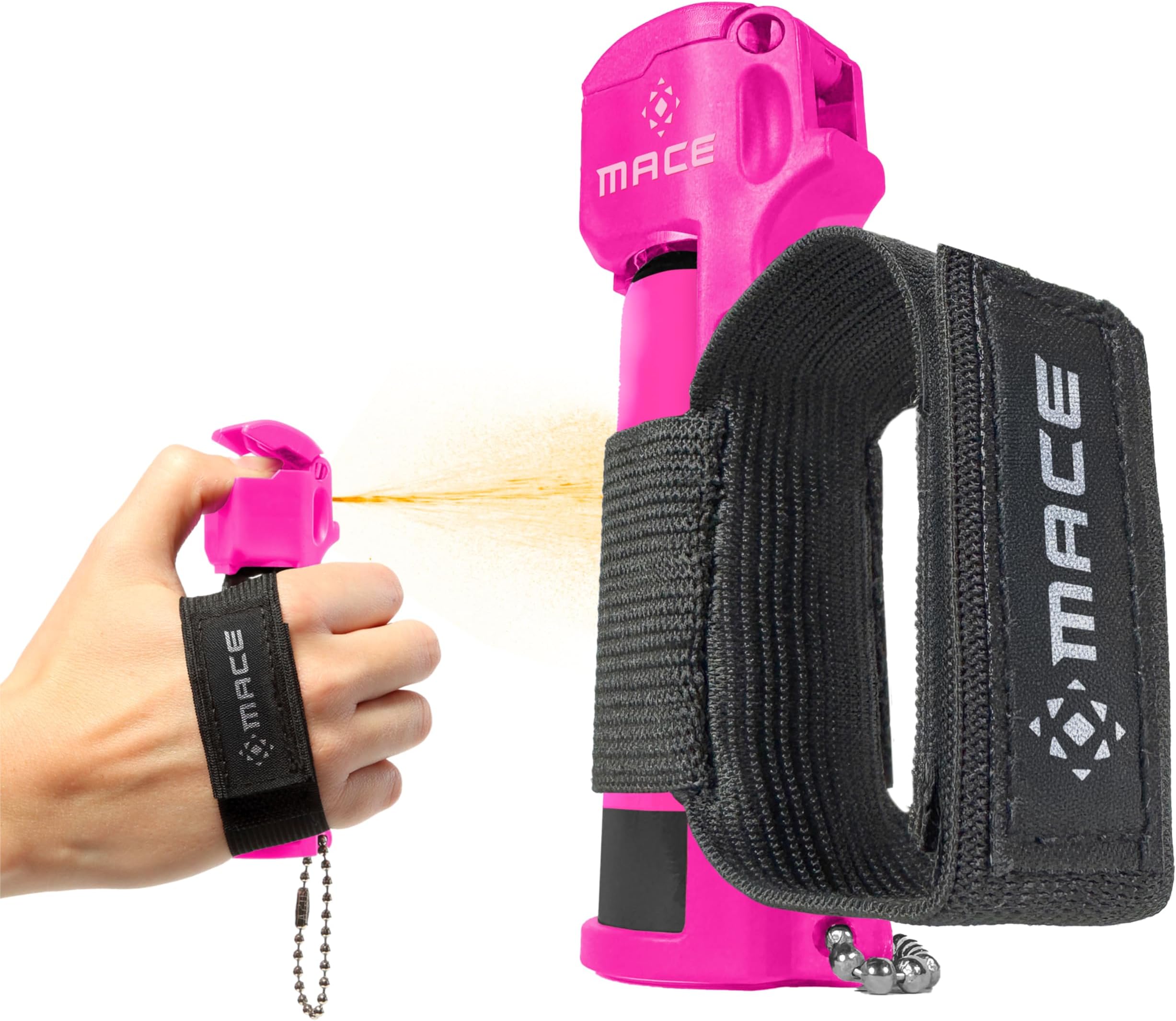 Mace Runner Pepper Spray - Max Police Strength OC with UV Dye, Fast Flip Top, Adjustable Hand Strap, 12 Feet Range, 0.63 oz Running Model, Self Defense Pepper Spray for Women & Men Joggers
