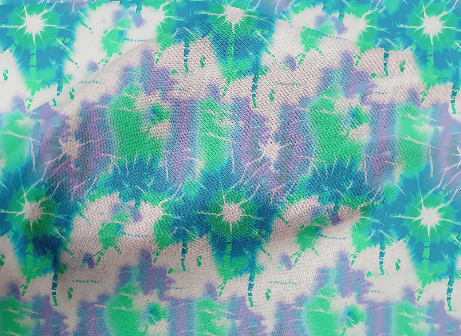 oneOone Cotton Cambric Lime Fabric Tie Dye Dress Material Fabric Print Fabric By The Yard 56 Inch Wide-XA0