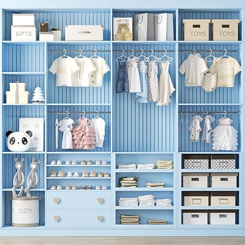 Miniatura 7 de GoodtoU Perchas para bebé, paquete de 60 perchas para ropa de bebé para armario, perchas de plástico para niños pequeños, guardería, niños pequeños