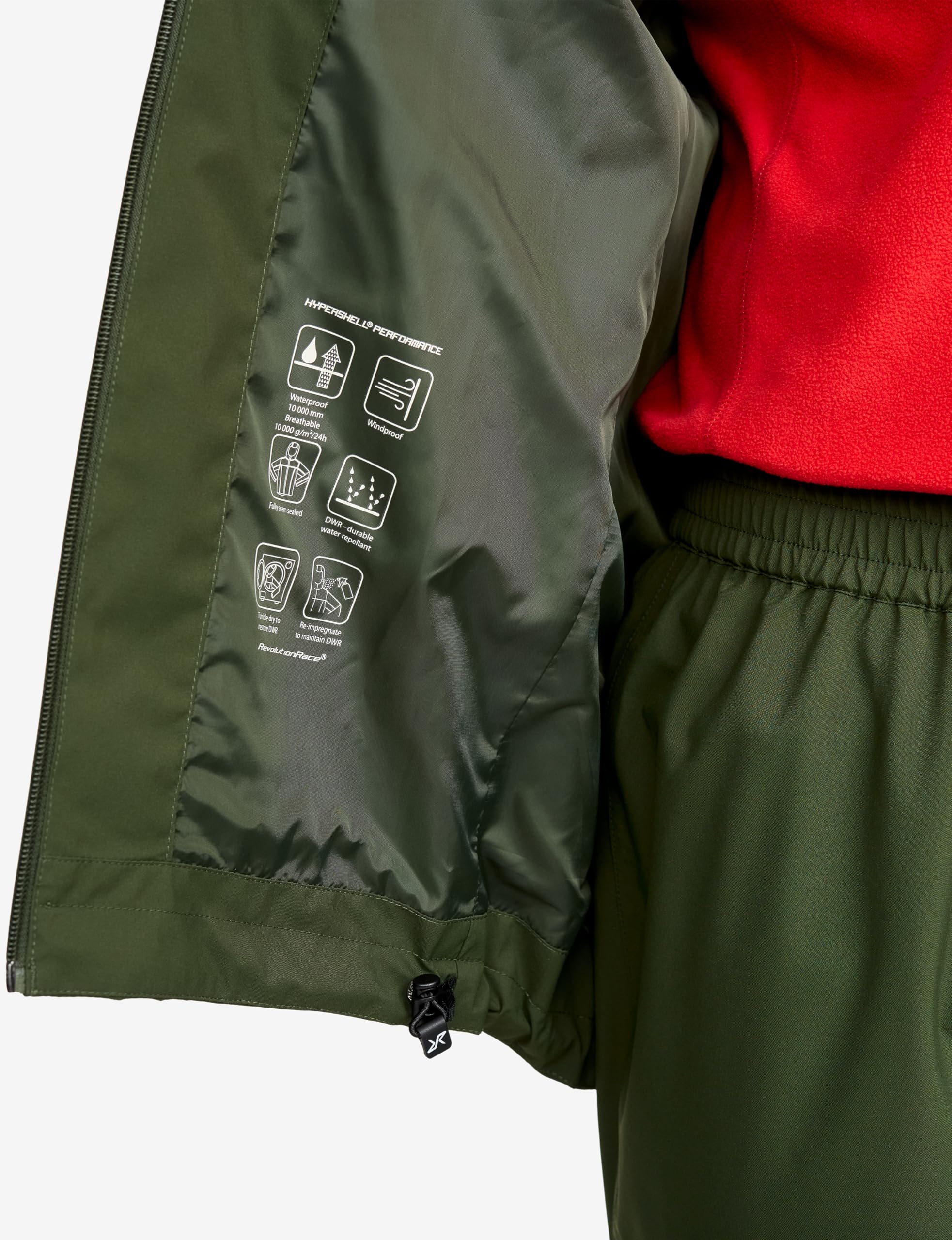 RevolutionRace Vector 2L Jacket para Hombre, Chaqueta Impermeable y Cortaviento para Senderismo