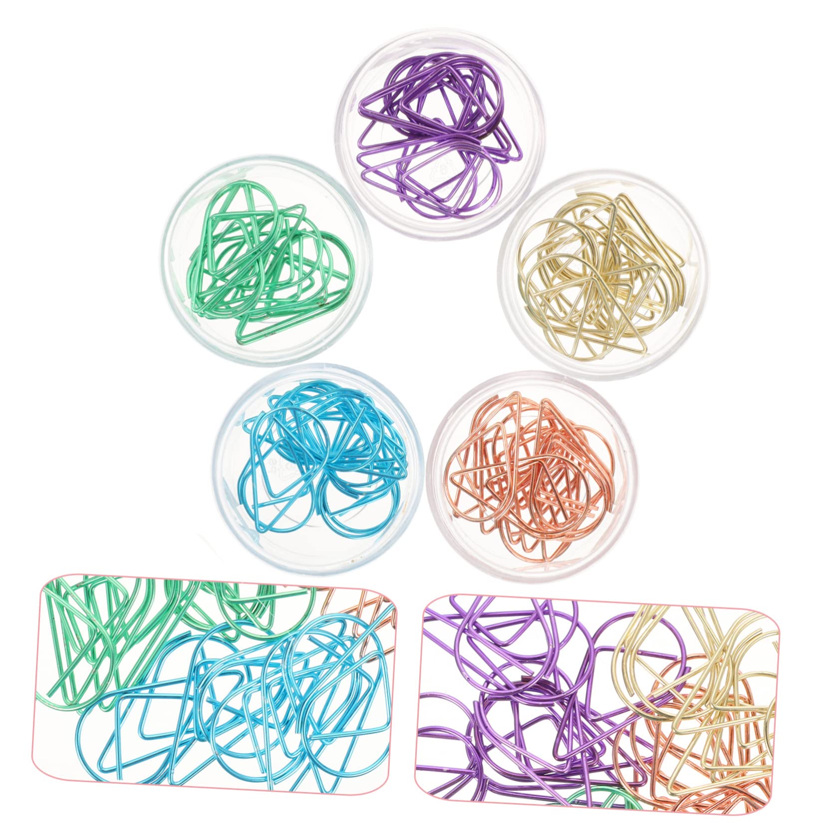 SHINEOFI 200piezas Clips Metálicos Clips De Coloridos Para y Escuela Accesorios Prácticos Para Organizar Archivos y