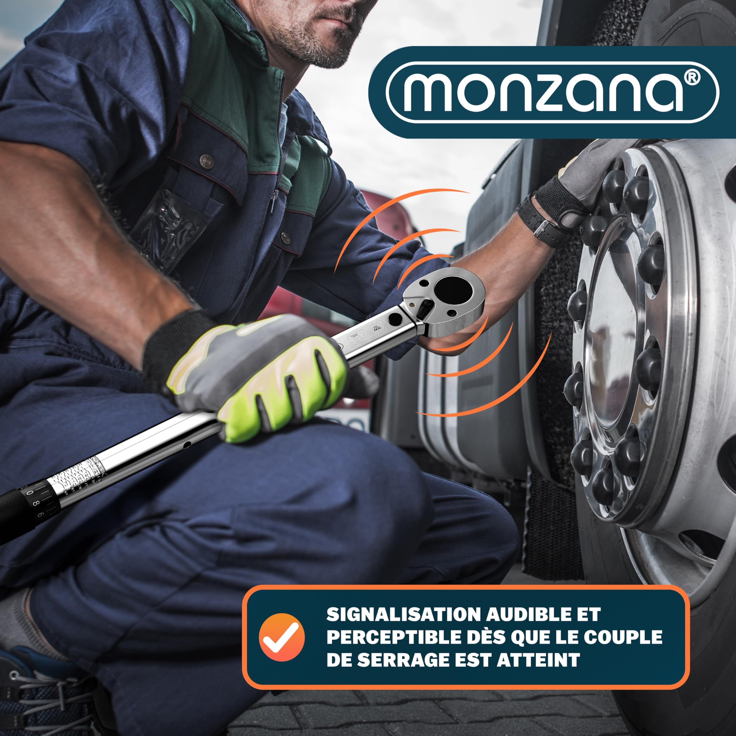 Monzana Clé Dynamométrique 6 Pièces 40-210NM, TÜV SÜD, 3 Embouts, Extension, Valise, Double Graduation, Levier Pratique, Cliquet Gauche-Droite, Verrouillage pour Clé Dynamométrique Voiture 1/2