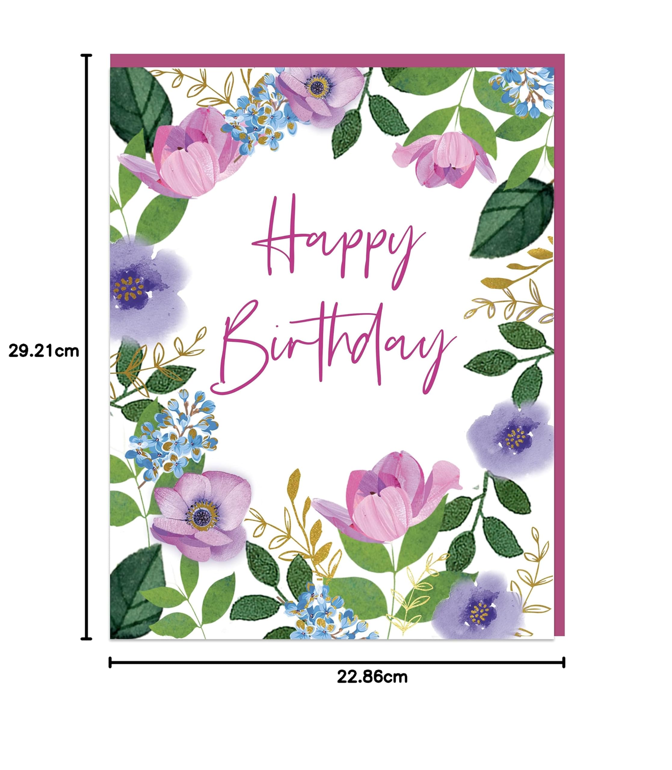 Biglietto di auguri di compleanno con scritta Happy Birthday