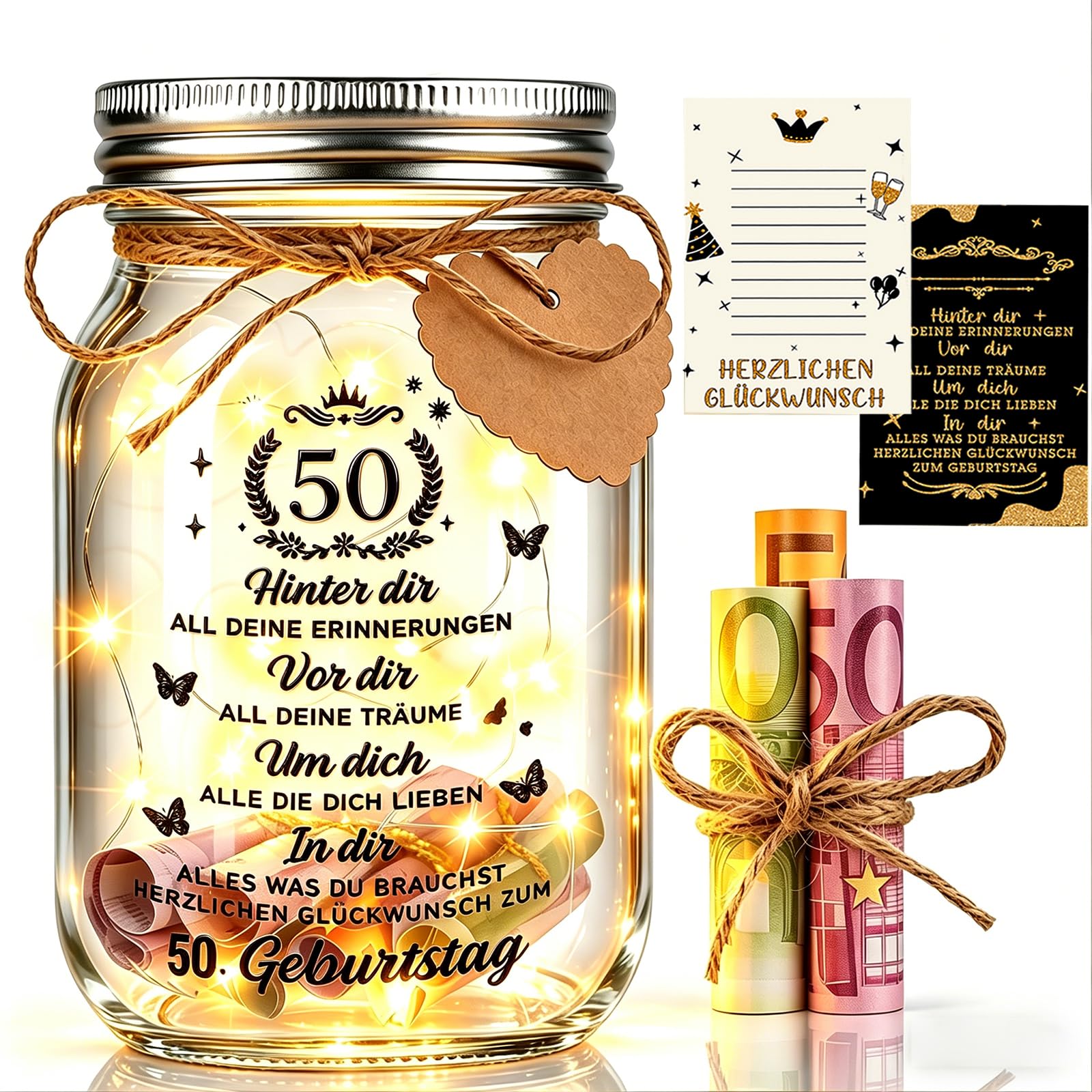 Geburtstag Frau Mann LED Flaschenlicht Geburtstag