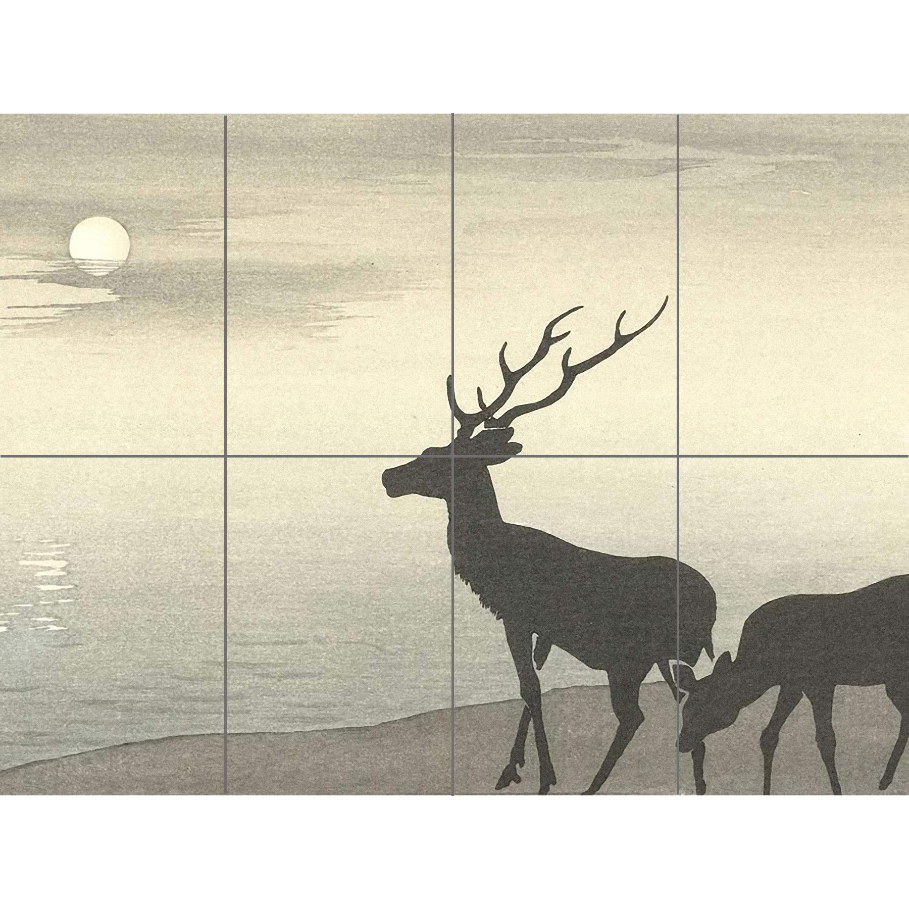 Artery8 Ohara Koson Torii Gate And Deer Landscape XL Giant Panel Poster (8 Sections)