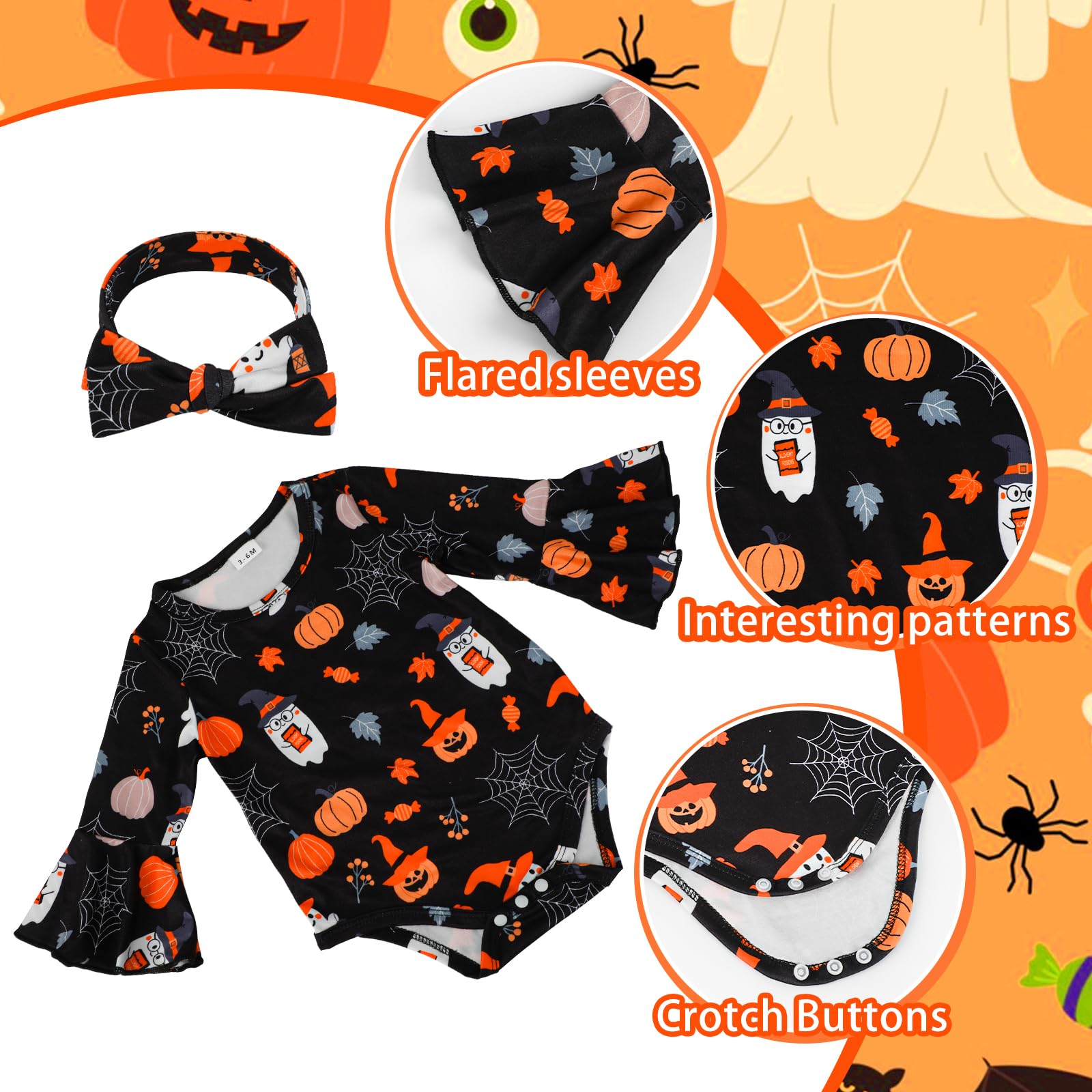 TAGVO Toddler Baby Boys Girls Halloween Costume 0-18 Months - Image 3