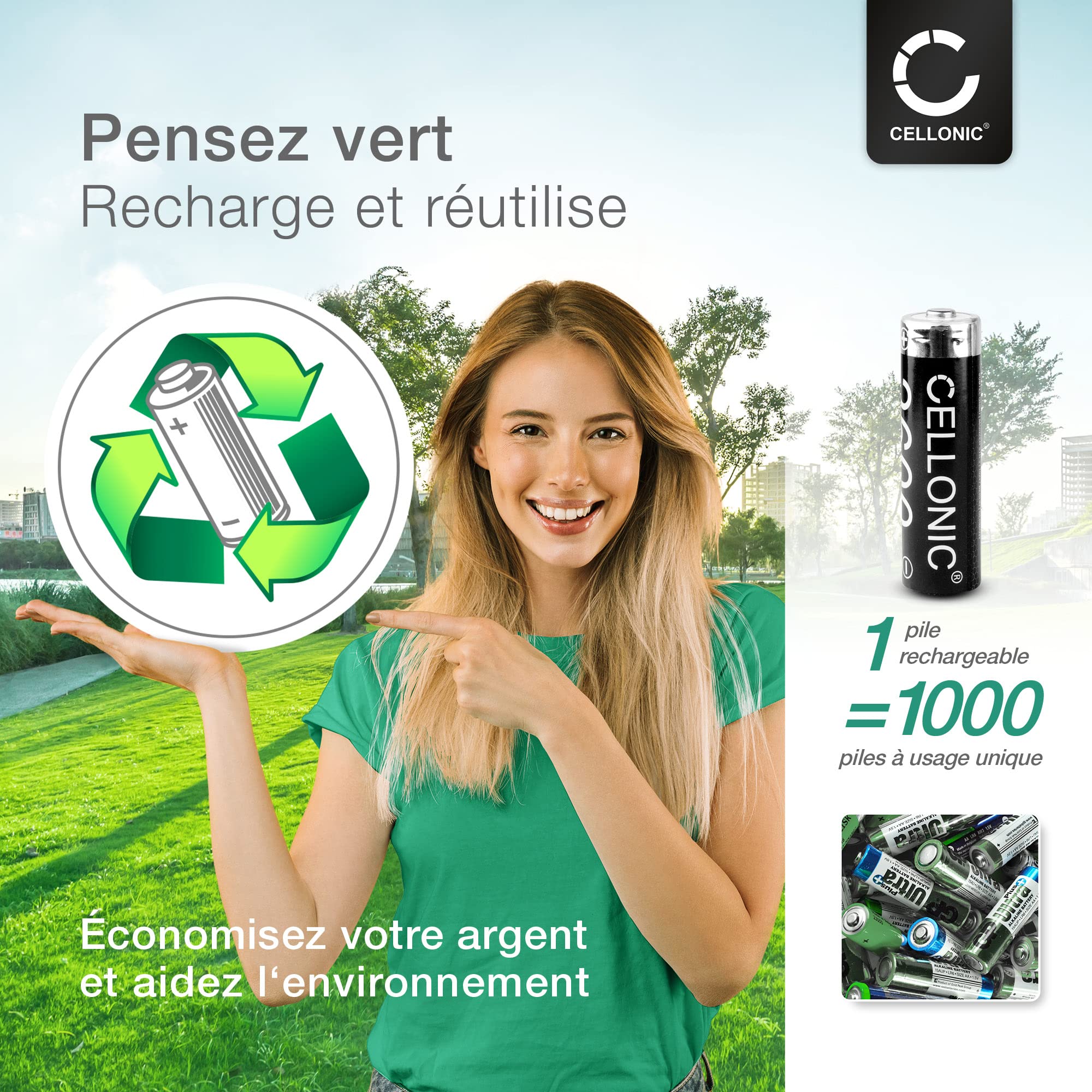 CELLONIC 4X Batterie pour Téléphone sans Fil Compatible avec Siemens Gigaset C620A,C620,C620H - (2600mAh, 1.2V)