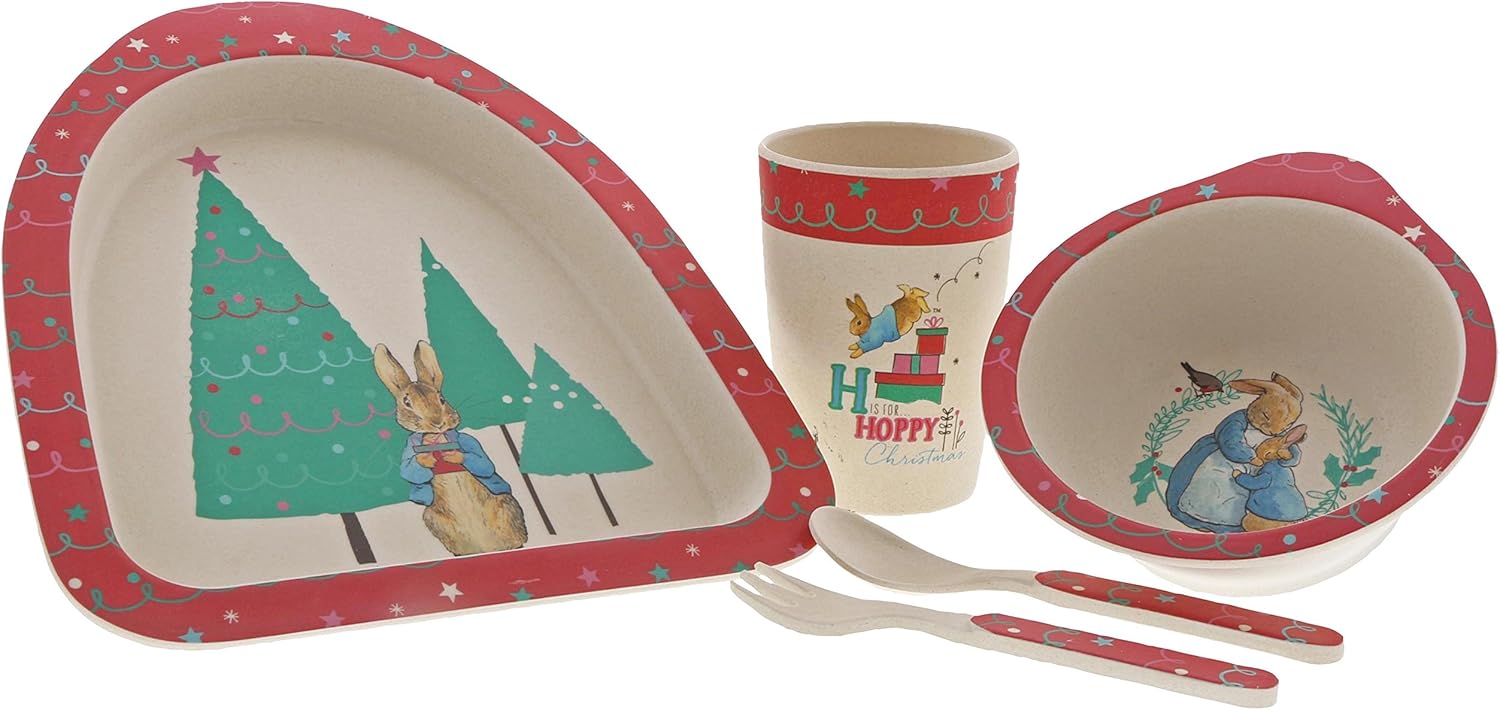 60% Off Discount Beatrix Potter A29398 Peter Rabbit Christmas Dinner Set
